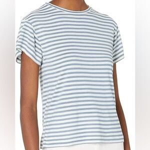 Vince Women's Midi Stripe Short Sleeve Crew